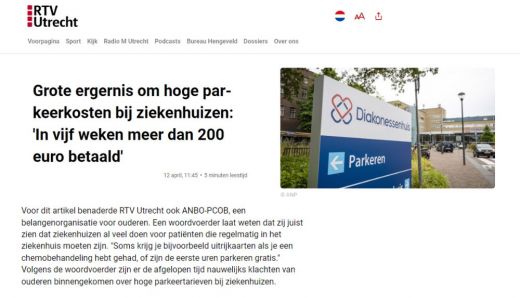 RTV Utrecht over hoge parkeerkosten