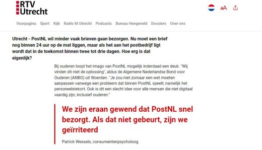 RTV Utrecht PostNL ANBO-PCOB