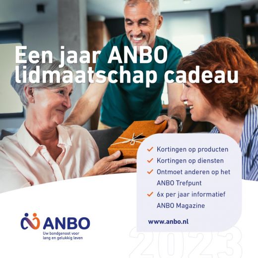 Geef een jaar ANBO Lidmaatschap voor slechts 29,95 euro!