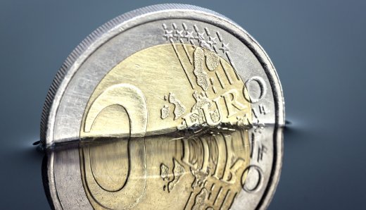 Euro in water