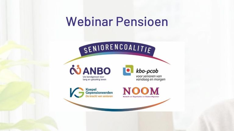 Webinar Pensioen | Seniorencoalitie | 13 september | ANBO